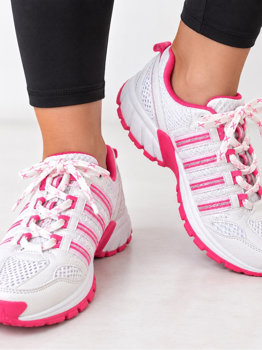 The Breast Cancer Site Pink Ribbon Sneakers Cross-Trainers - Women's Size 9